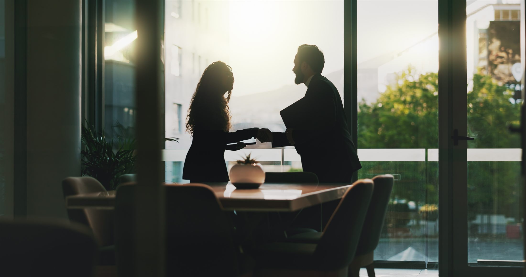 Corporate handshake theme
